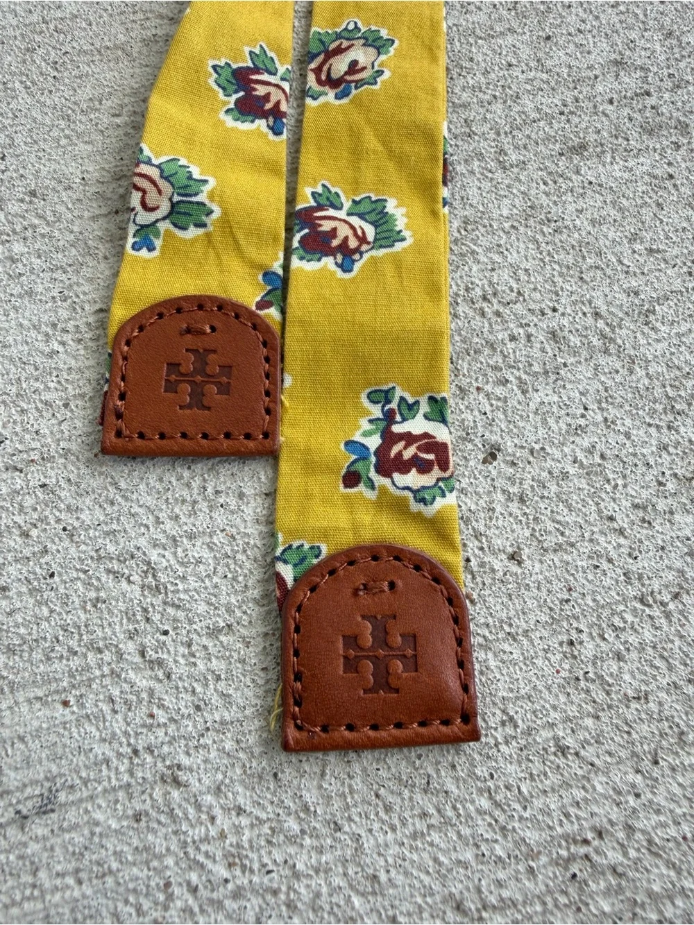 Rare Tory Burch Early 2010s Floral Raffia Wide Brim Sun Hat Tie Strap OS